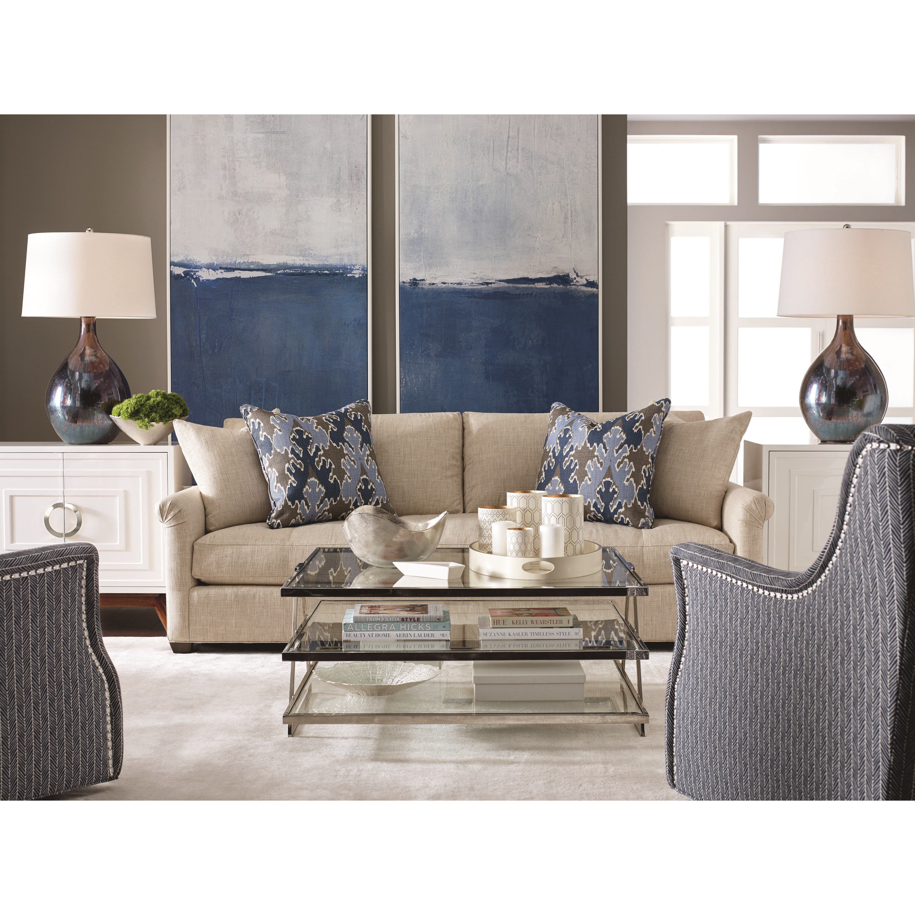 Two online cushion sofa
